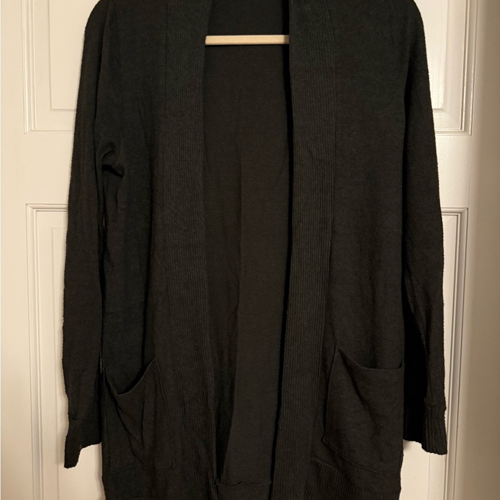 Papermoon Black Open Front Cardigan